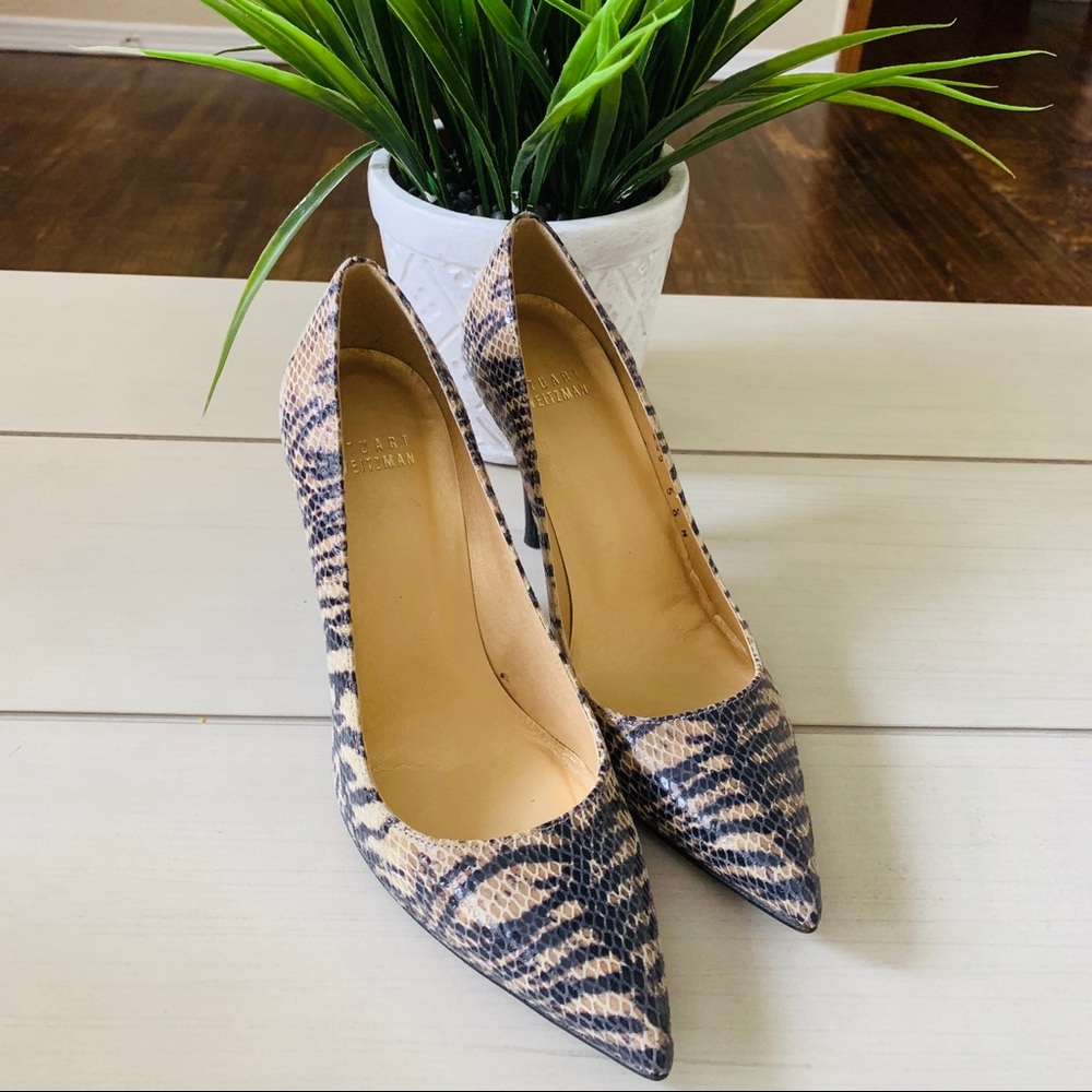 Stuart Weitzman Snake print heels